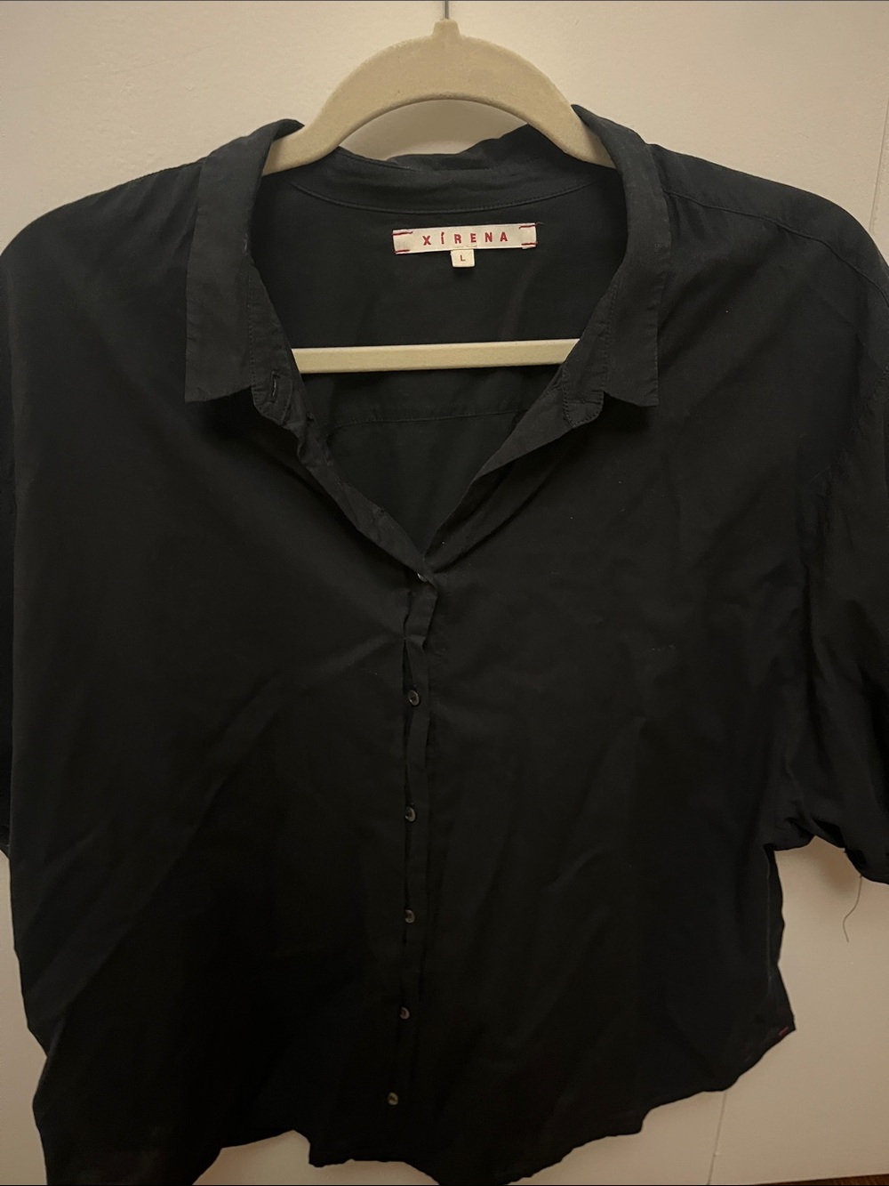 Xirena Black Button-Up Shirt